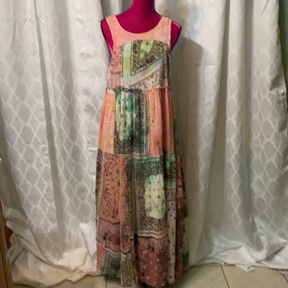 Free People Bandana Rama Dress Size L maxi Gown - Picture 5 of 12